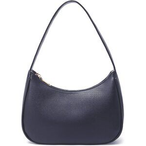 Women’s Dark blue Cute Hobo Tote Handbag Mini Clutch Purse with Zipper Closure